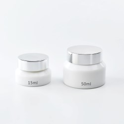JG-X31 50ml Opal Glass Cosmetic Jars with Lid